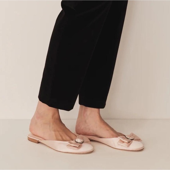 Doen Tilly Mule in Peche Satin - Picture 4 of 4